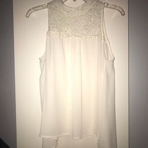 Ivory sleeveless blouse